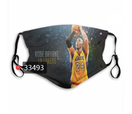 2021 NBA Los Angeles Lakers #24 kobe bryant 33493 Dust mask with filter->nba dust mask->Sports Accessory